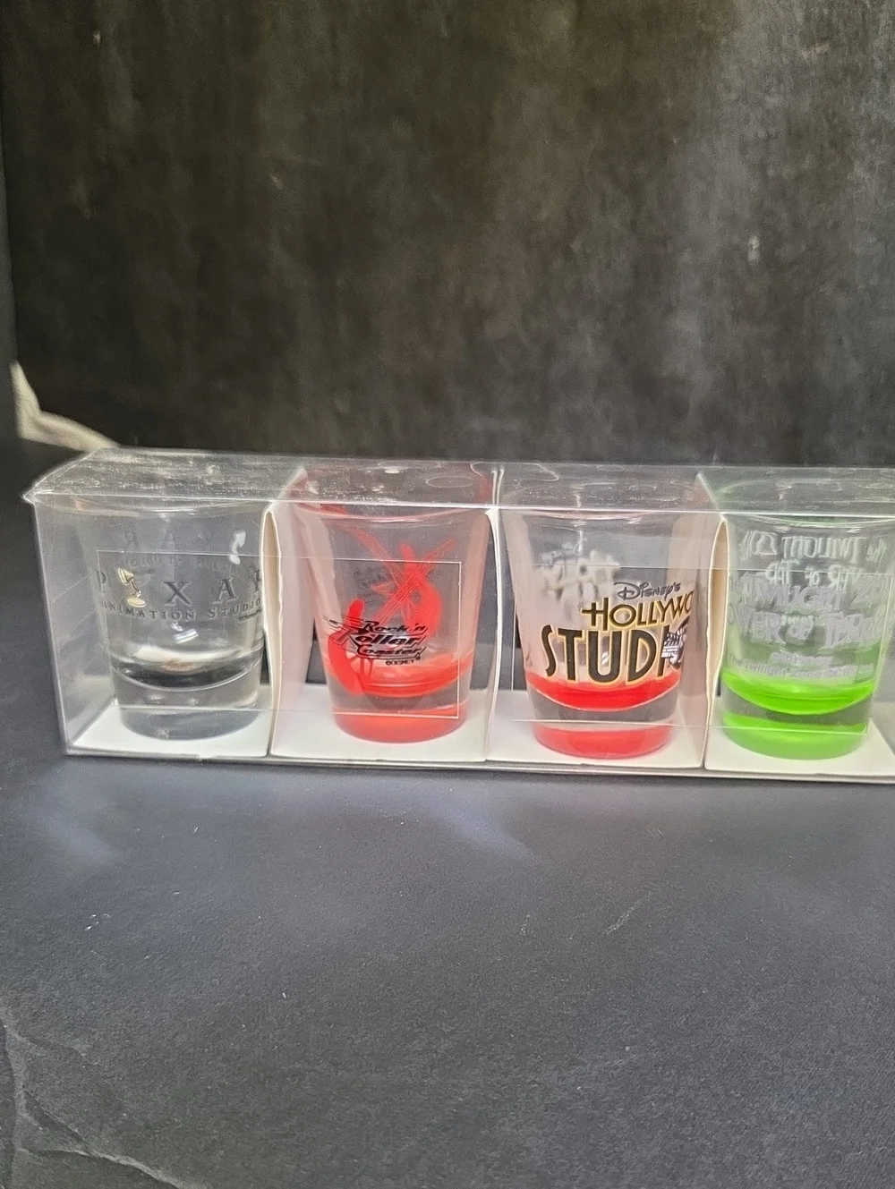 Brand New in box Disney Hollywood Studios Shot Glass Set